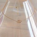 Feine Kette aus Edelstahl mit Infinity-Herz-Anhänger — Gold