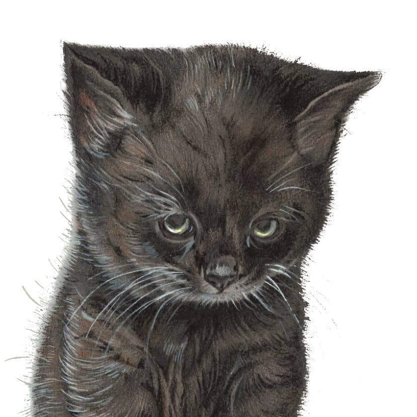 Bunter Kühlschrankmagnet mit „Black Cat“