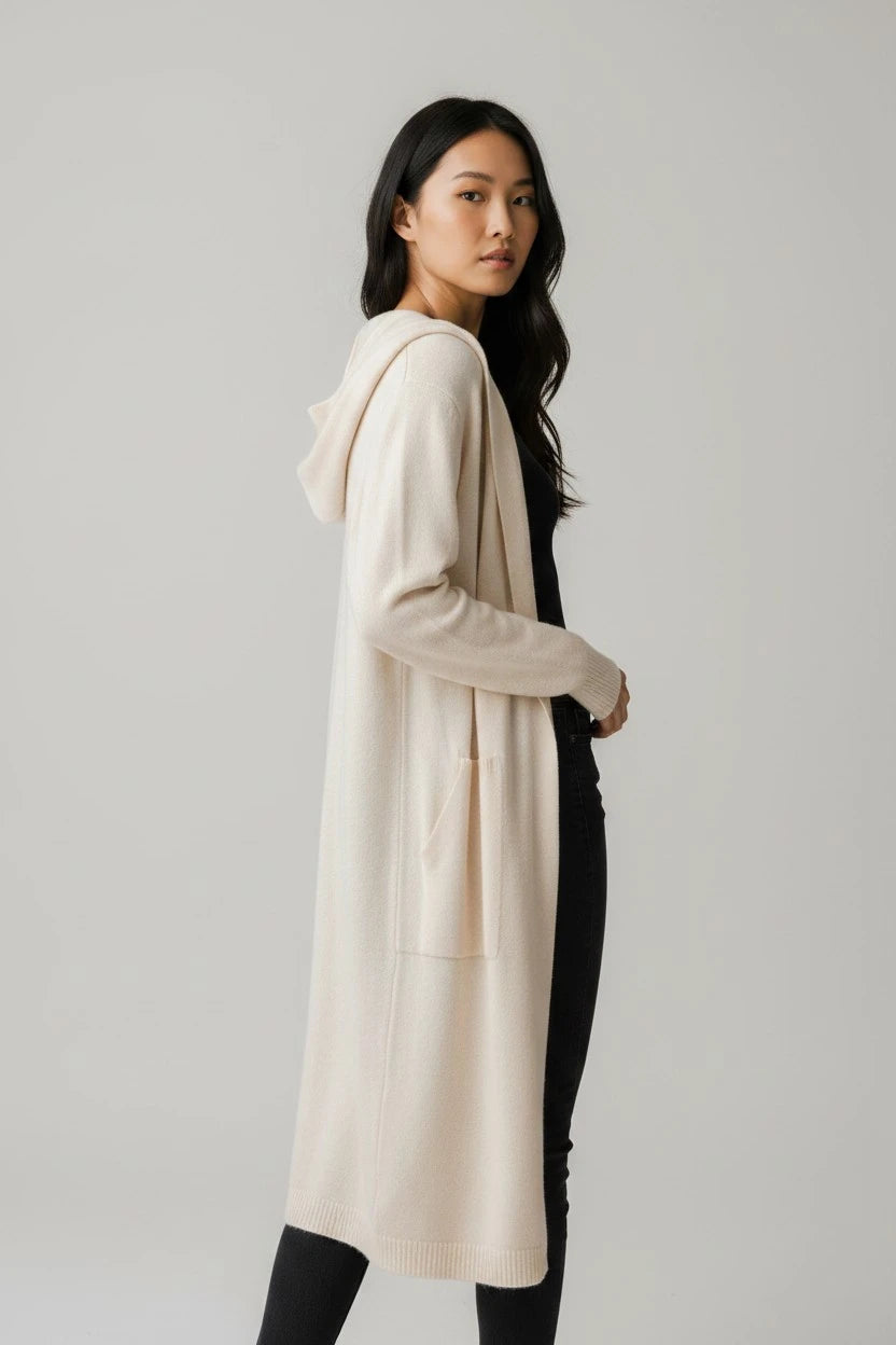 Gemütlicher Chic Kapuzen-Cardigan – Sanfte Eleganz