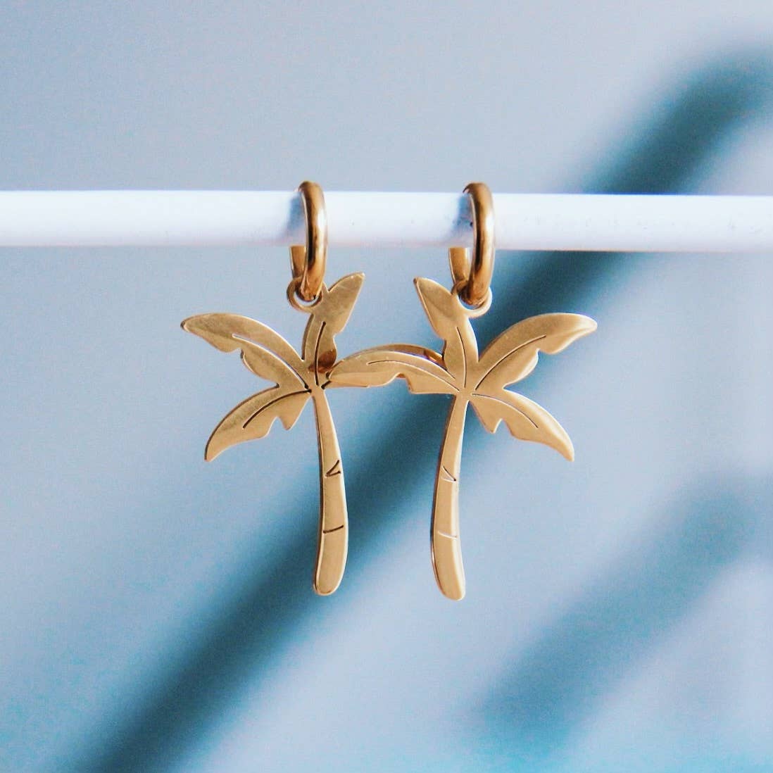Hoops aus Edelstahl mit Palme „groß“ — Gold
