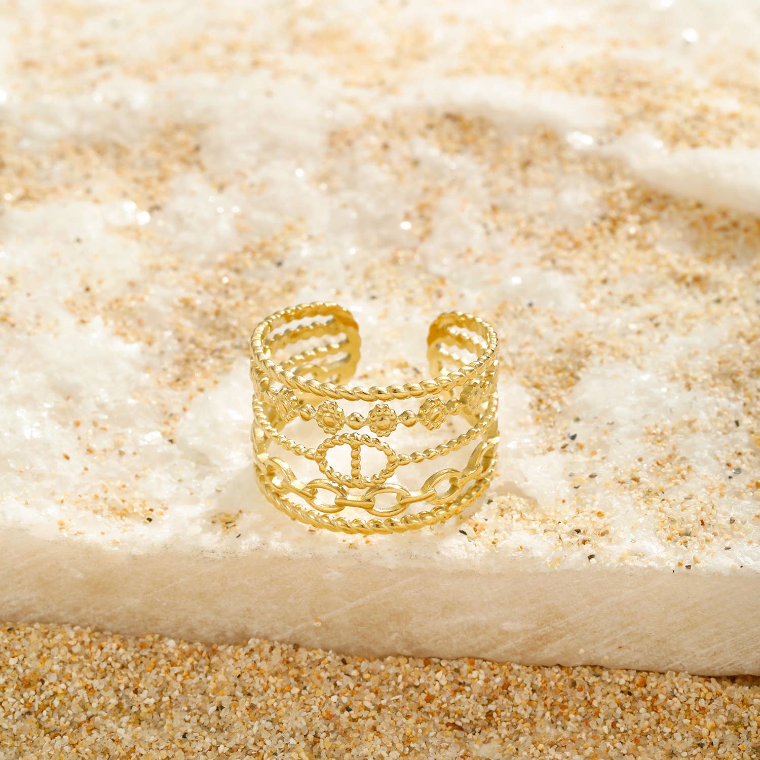 Ring aus Edelstahl - Verstellbar
