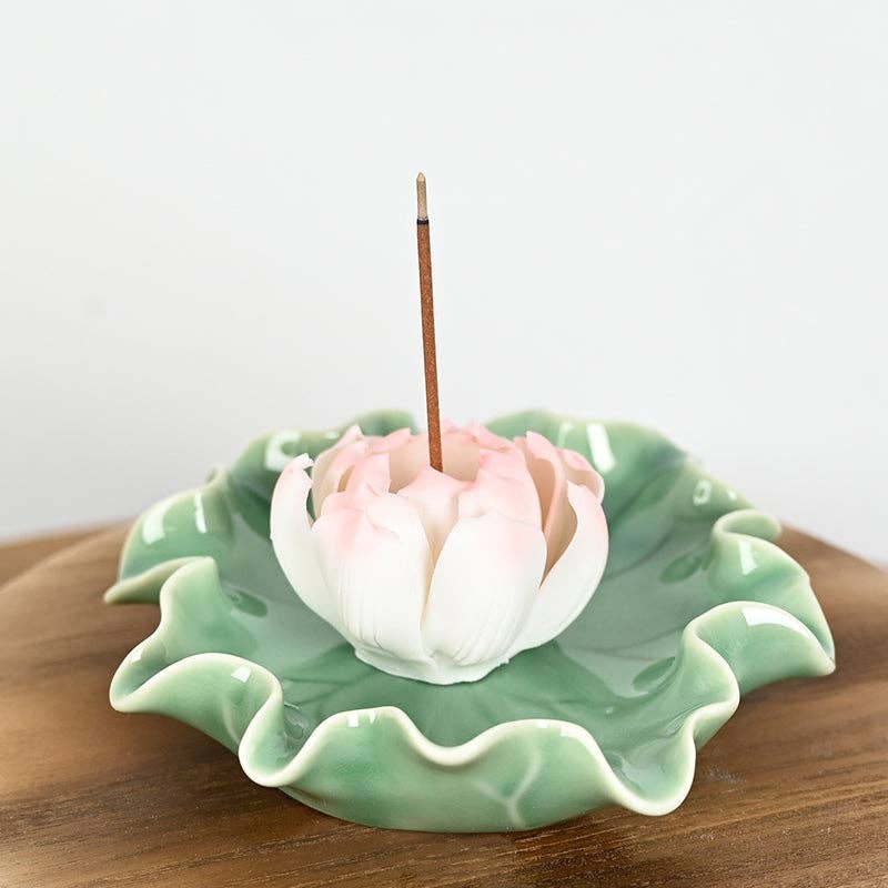 Keramik-Räuchergefäß „Lotus Flower“