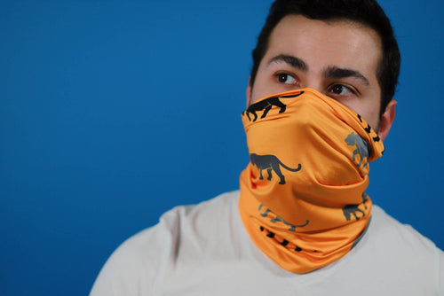 Bandana mit Orange-Tiger-Muster - Multifunktionales Schlauchtuch
