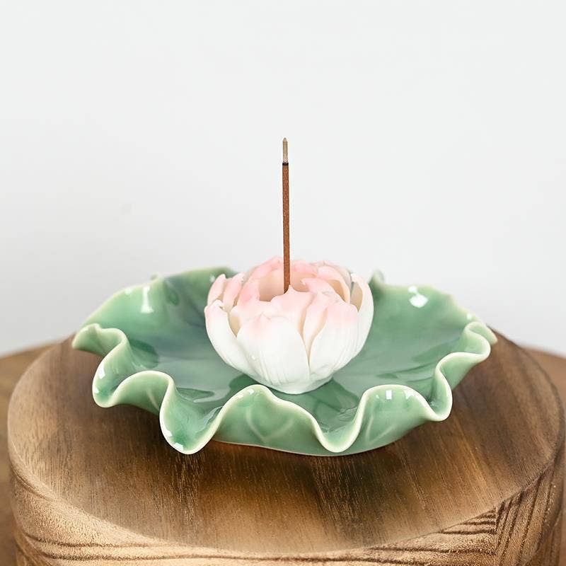 Keramik-Räuchergefäß „Lotus Flower“