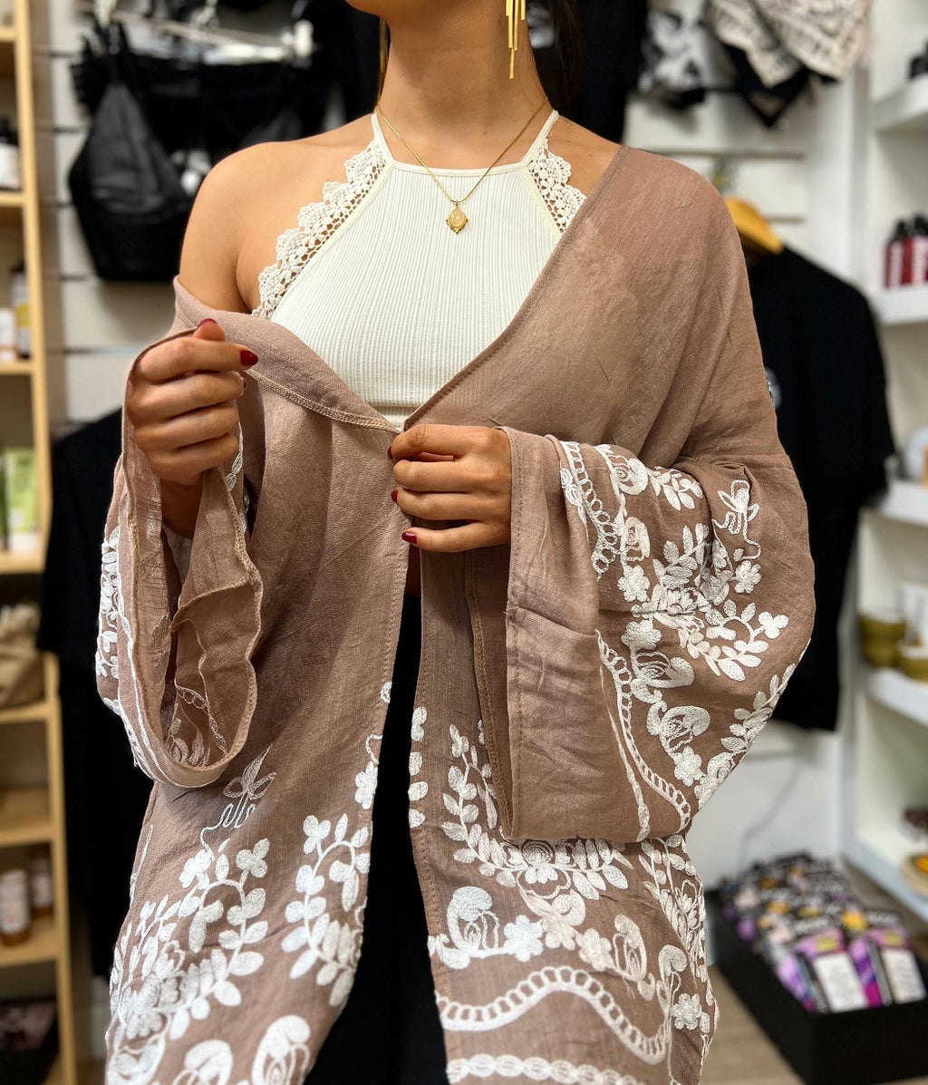 LETO ACCESSOIRES leichter Kimono