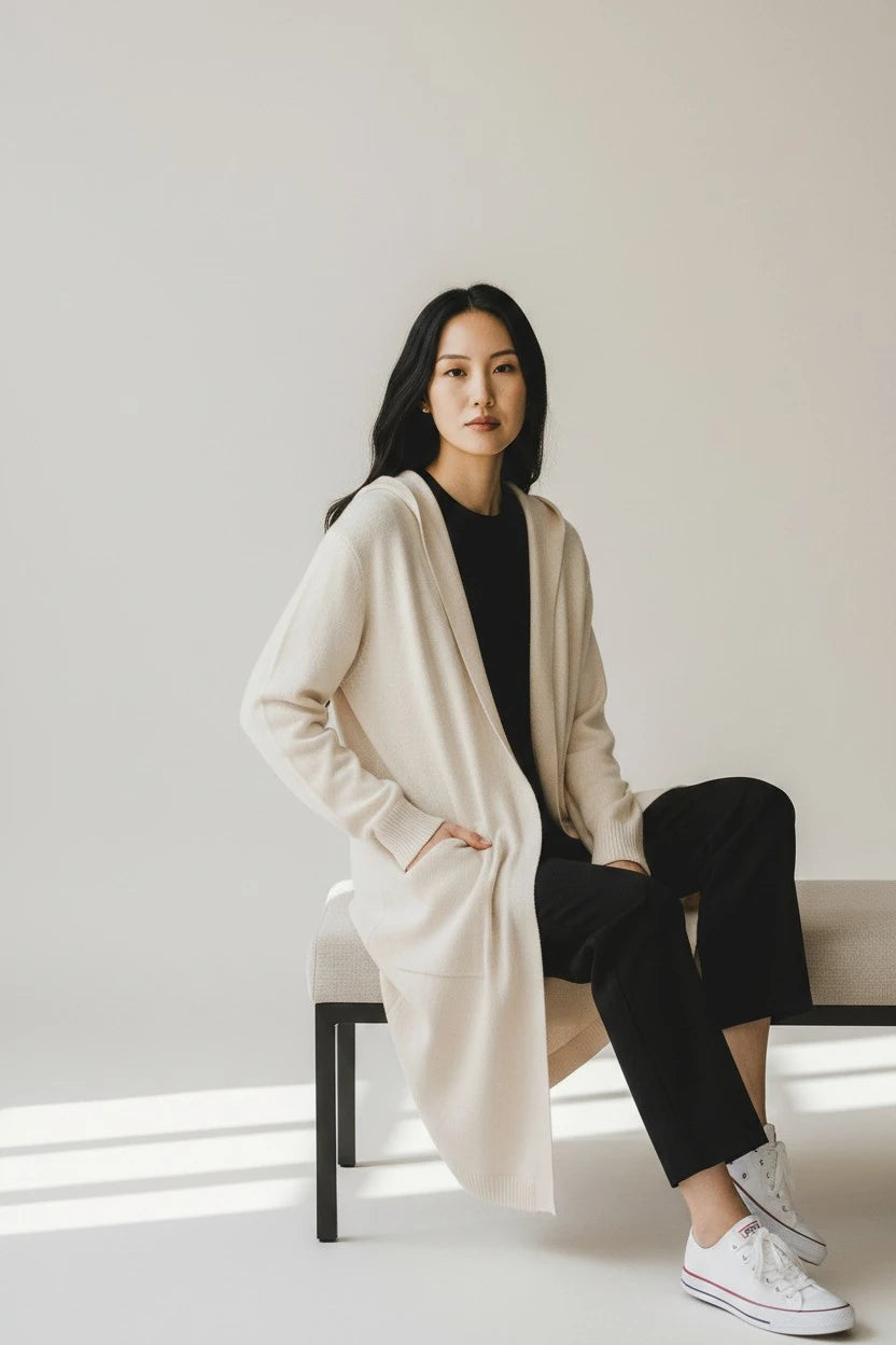 Gemütlicher Chic Kapuzen-Cardigan – Sanfte Eleganz
