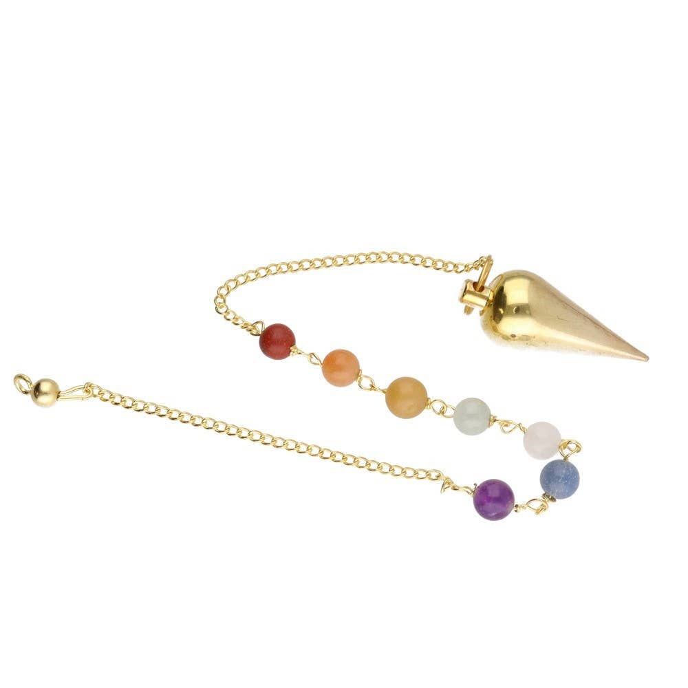 Bronze Kegelpendel mit Chakren (BRO28)