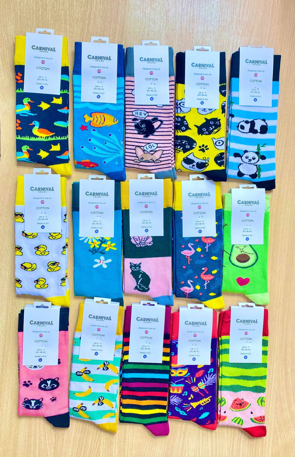 Novelty Socks für Damen und Herren  | Carnival Rainbow Love GR 36-40