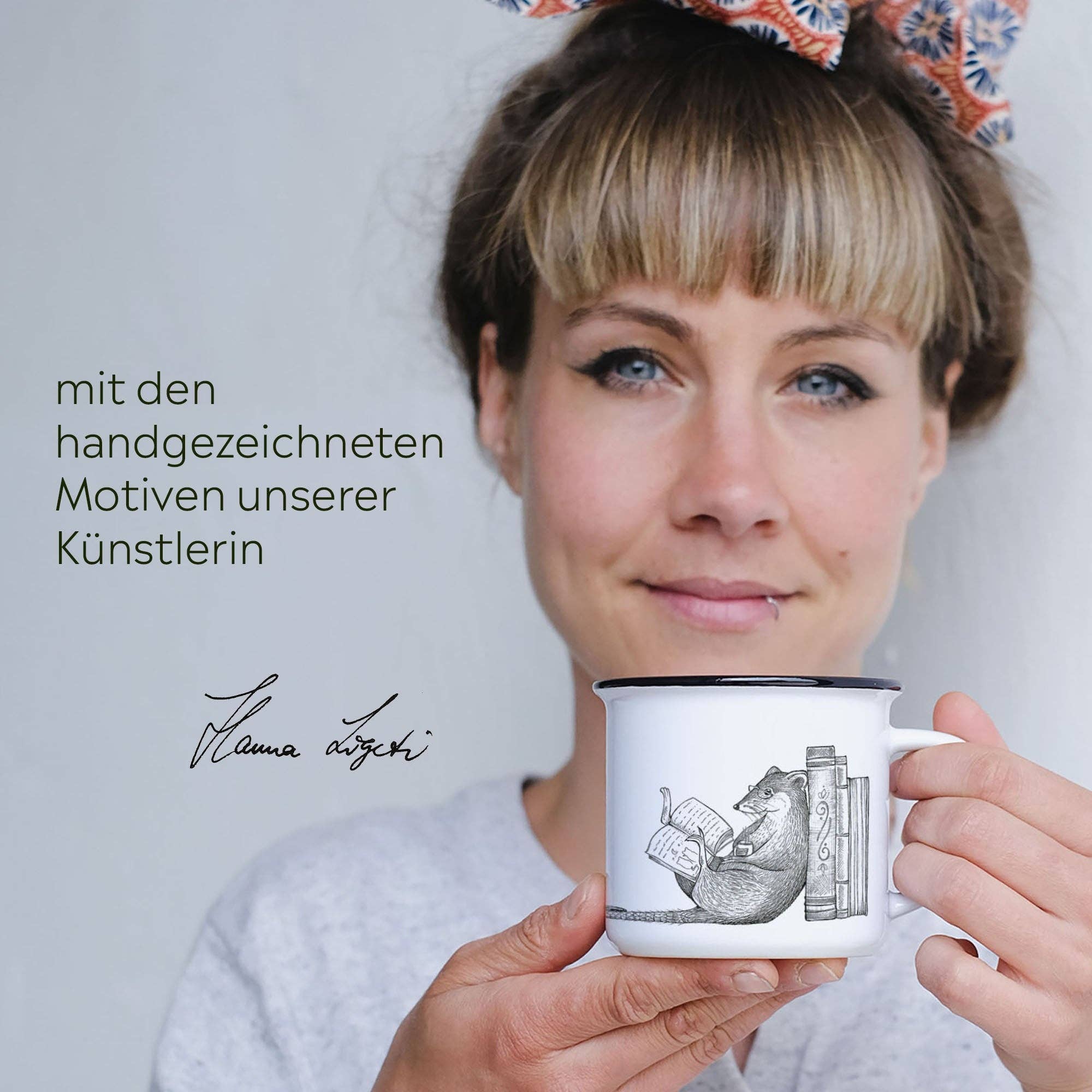 LIGARTI Keramiktasse – Leseratte