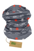 Multifunktionales Bandana mit Motorrad- und Tulpen-Design aus Stretch-Mesh