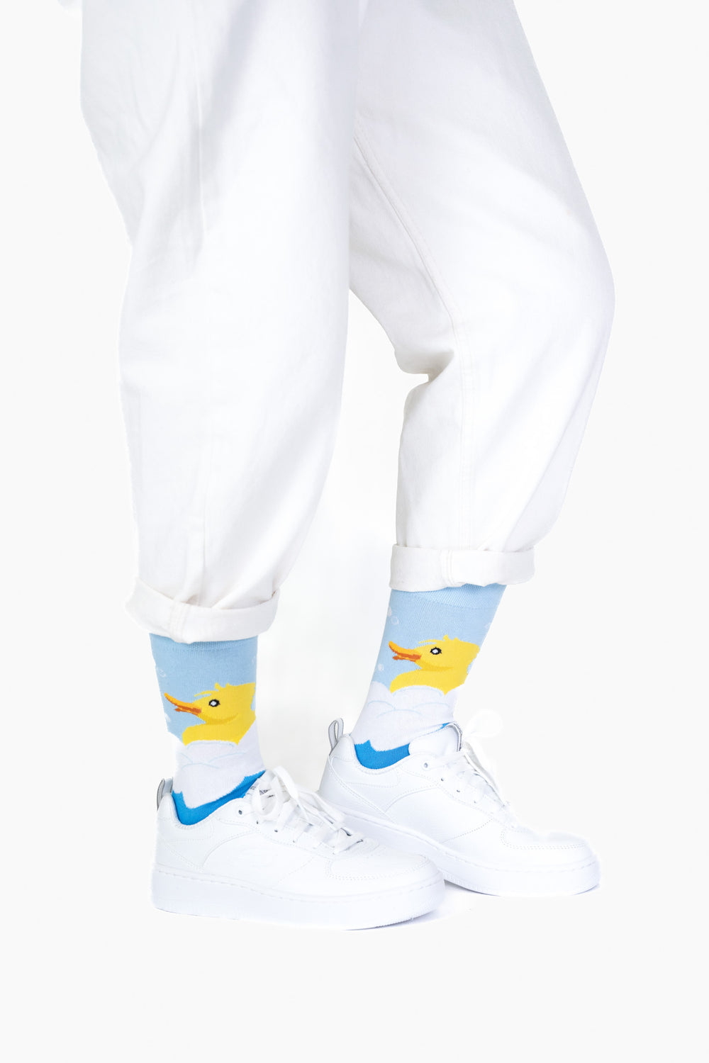 Billy Brown Himmelblaue Bio-Baumwollsocken mit Entenmotiv
