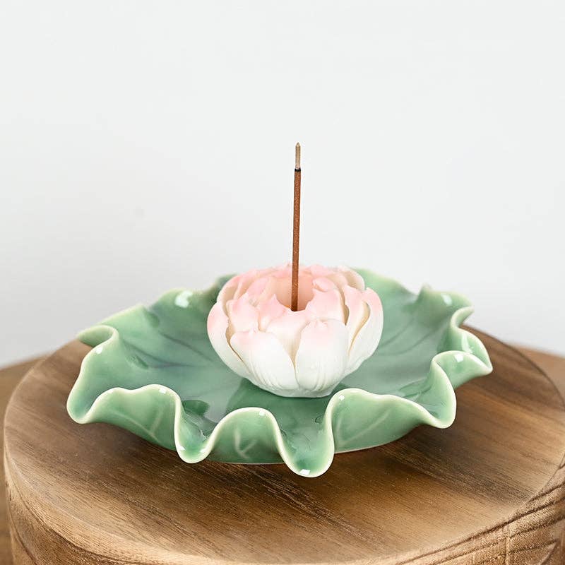 Keramik-Räuchergefäß „Lotus Flower“