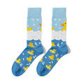 Billy Brown Himmelblaue Bio-Baumwollsocken mit Entenmotiv