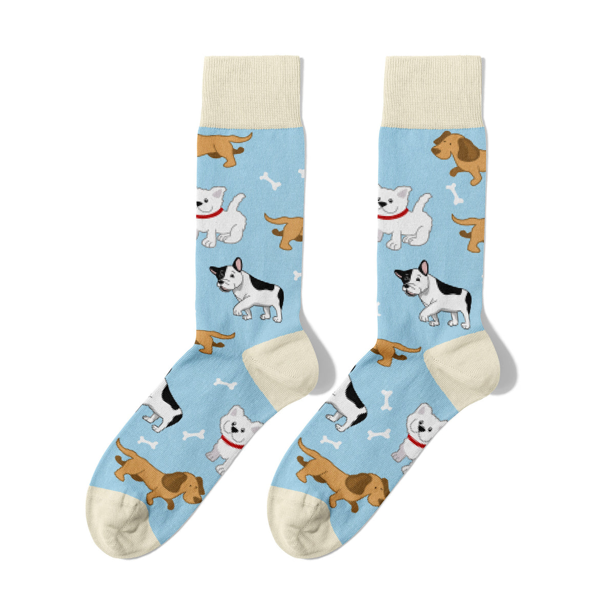 Billy Brown Nahtlose hellblaue Hundesocken aus Bio-Baumwolle