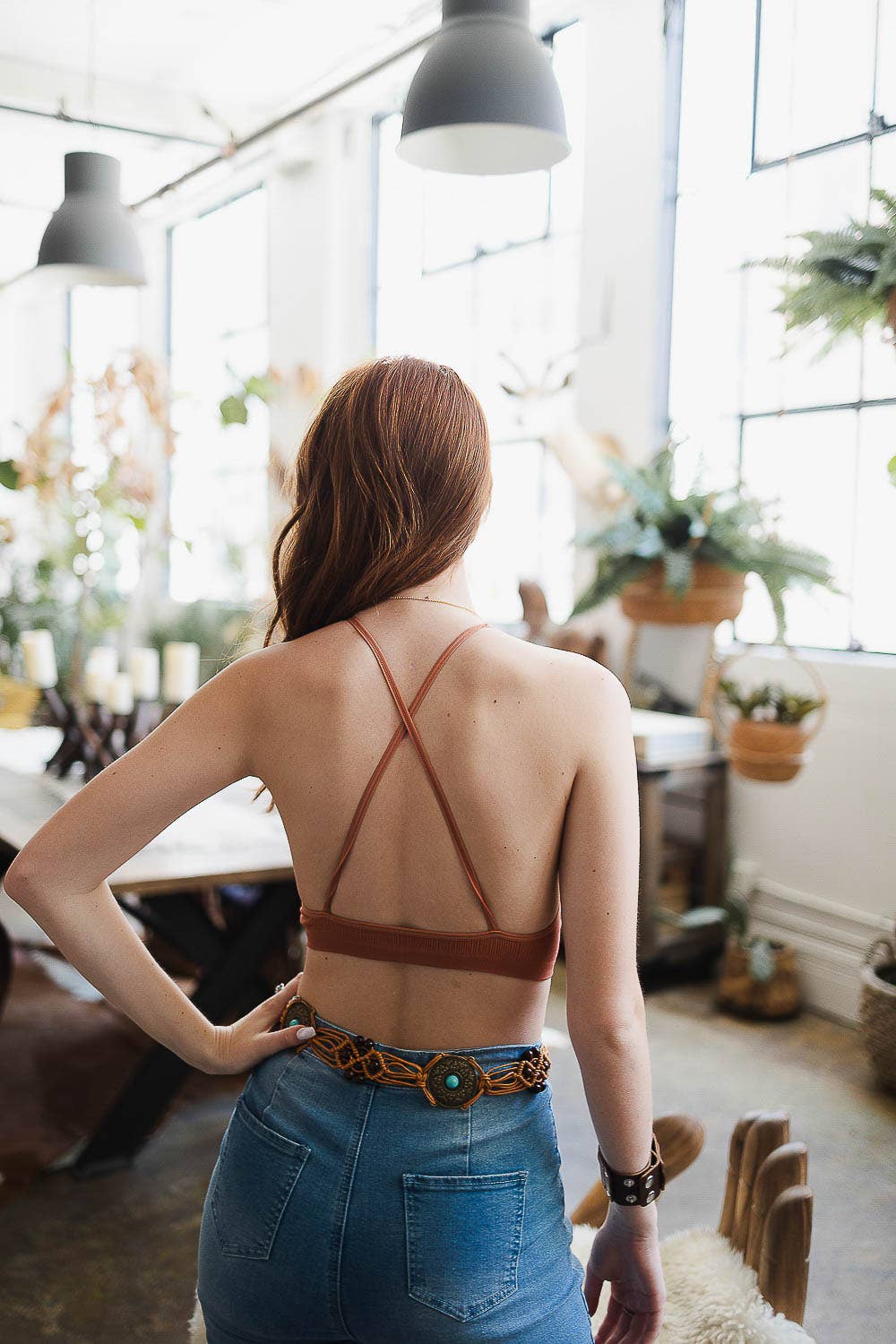 Crochet Lace High Neck Bralette Bustier