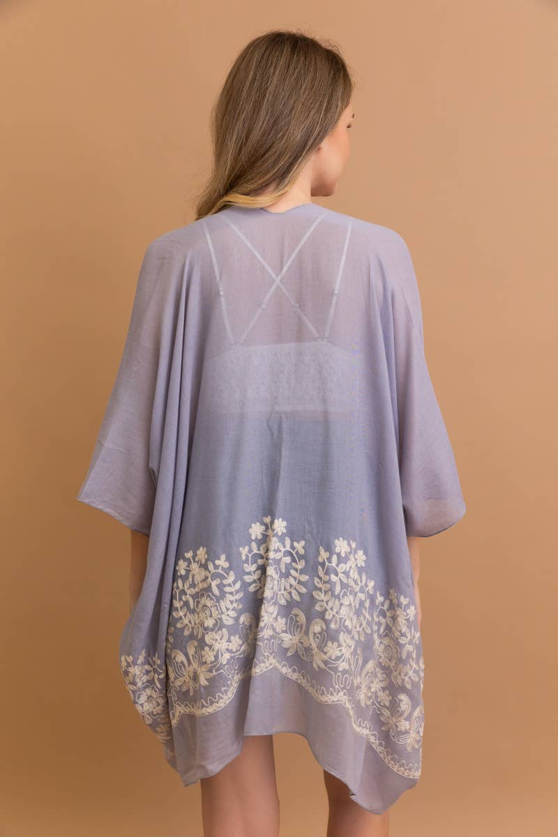 Kimono mit Blumenstickerei im Boho-Chic-Stil | Stitch Detail 🌼