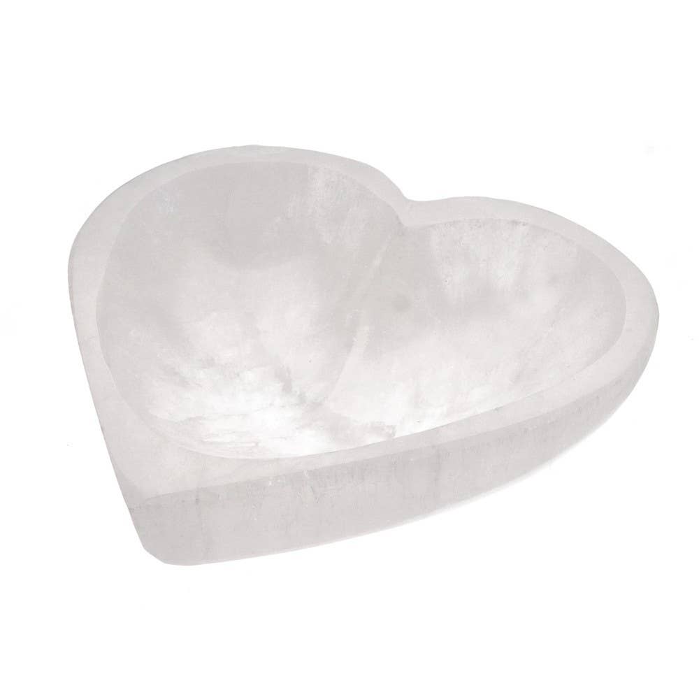Mittlere Herzschale aus Selenit