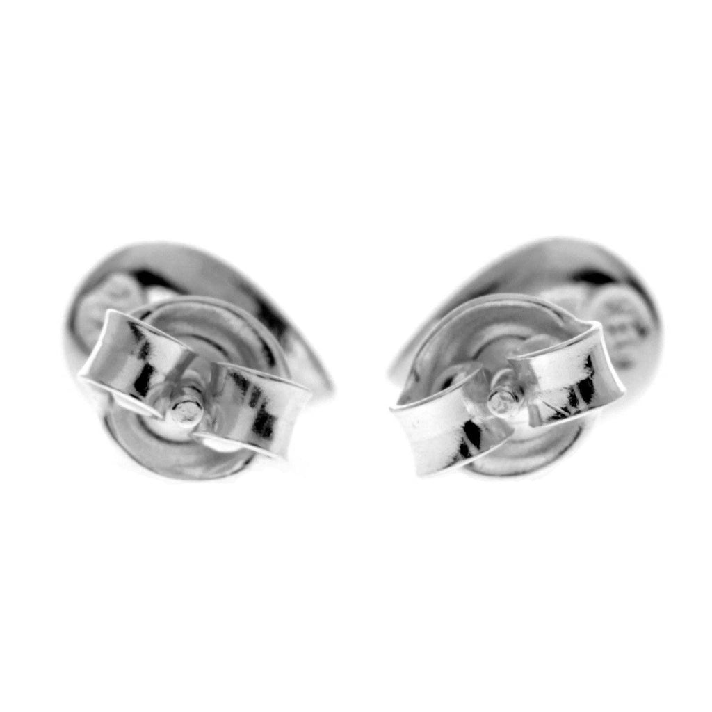 Ohrstecker mit kleinen Birnen aus 925er-Sterlingsilber und echtem baltischem Bernstein — AA013