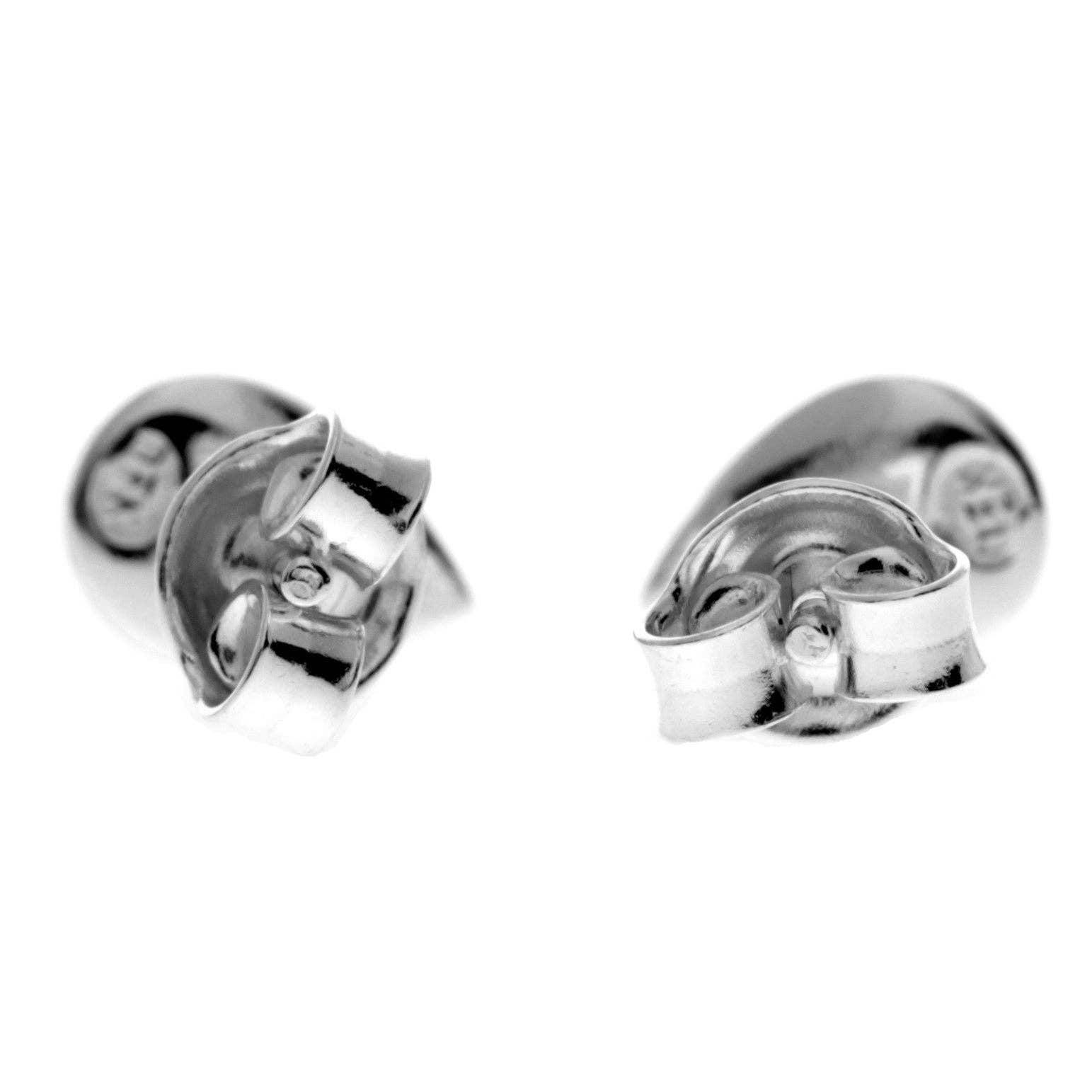 Ohrstecker mit kleinen Birnen aus 925er-Sterlingsilber und echtem baltischem Bernstein — AA013
