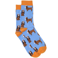 Hundesocken aus Bambus für Herren mit Beagle-Print, Neuheit, Kleidersocken, Blau