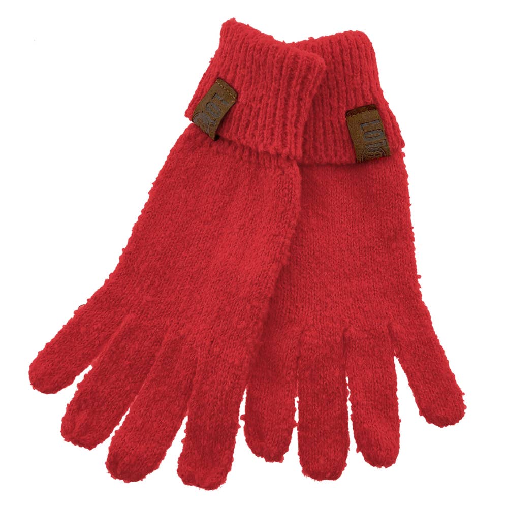LOT83 Gestrickte Handschuhe Roos in Rot