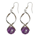 Ohrringe mit 12 mm Amethystperlen