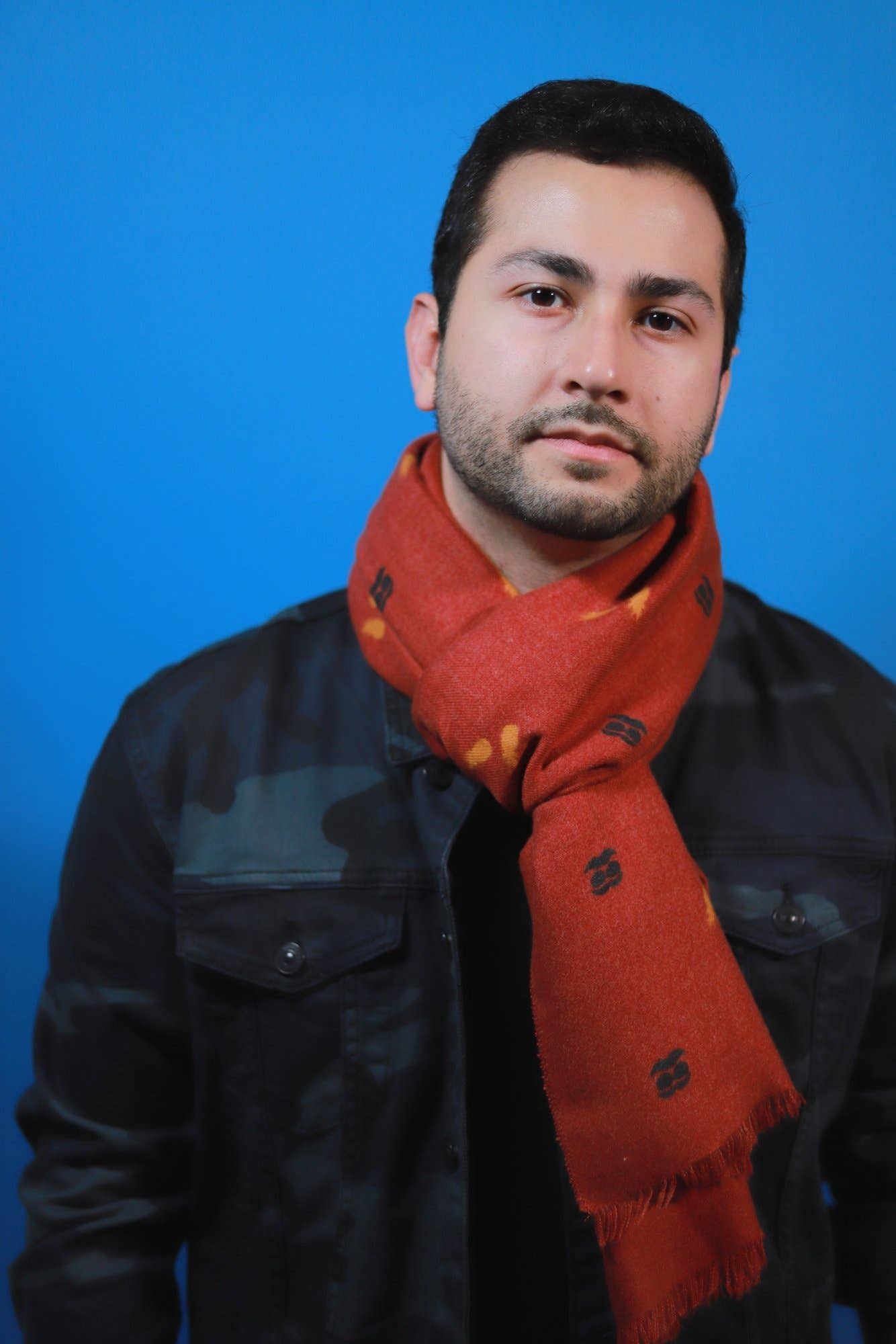 Warmer Baumwoll-Schal für Herren mit Vintage-Muster