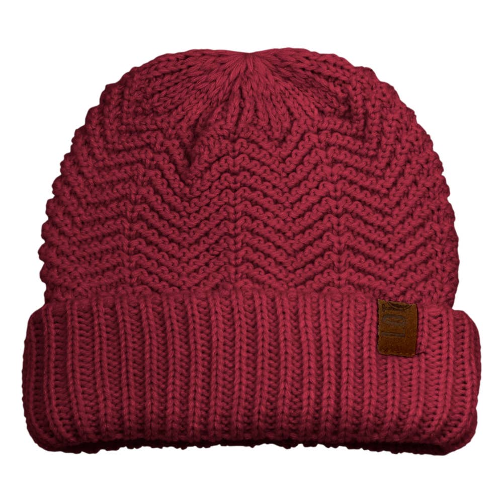 LOT83 Gestrickte Mütze Sophie in Bordeaux
