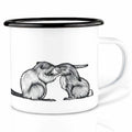 LIGARTI Emailletasse – Kaninchen & Biber