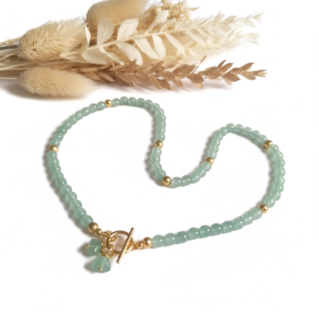 Grüner Aventurin-Steinanhänger