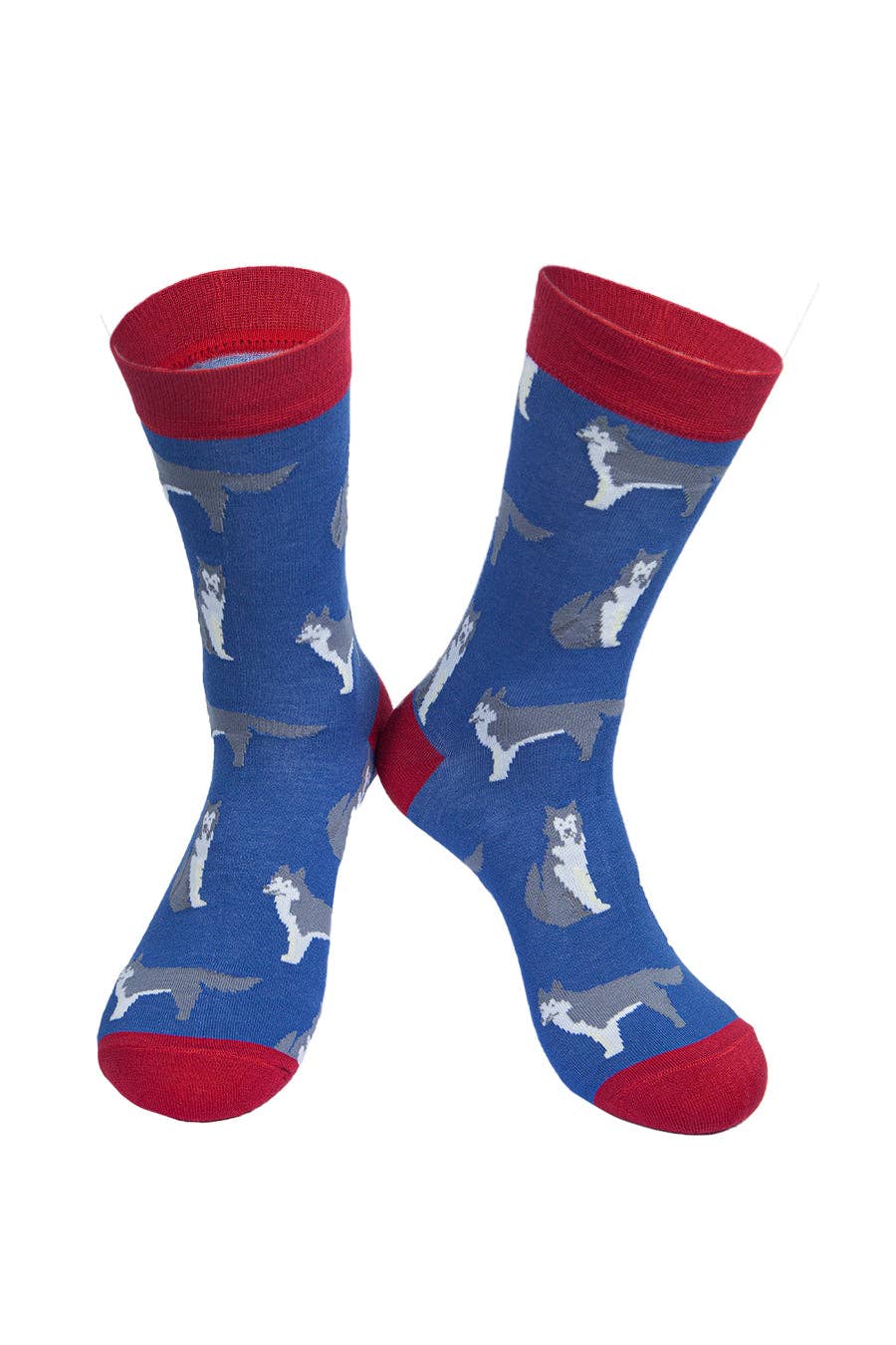 Herren-Hundesocken aus Bambus Siberian Husky Huskies