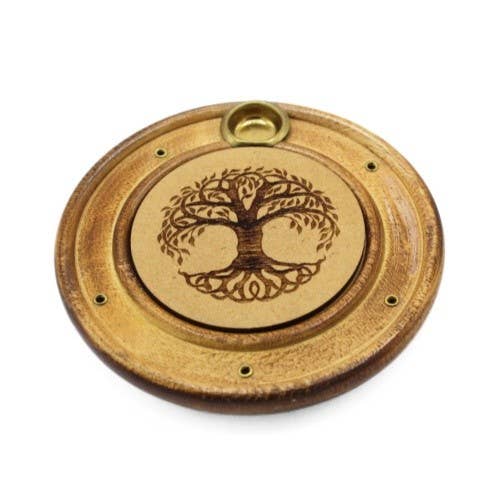 Holz-Räucherstäbchenhalter Lebensbaum 10 cm