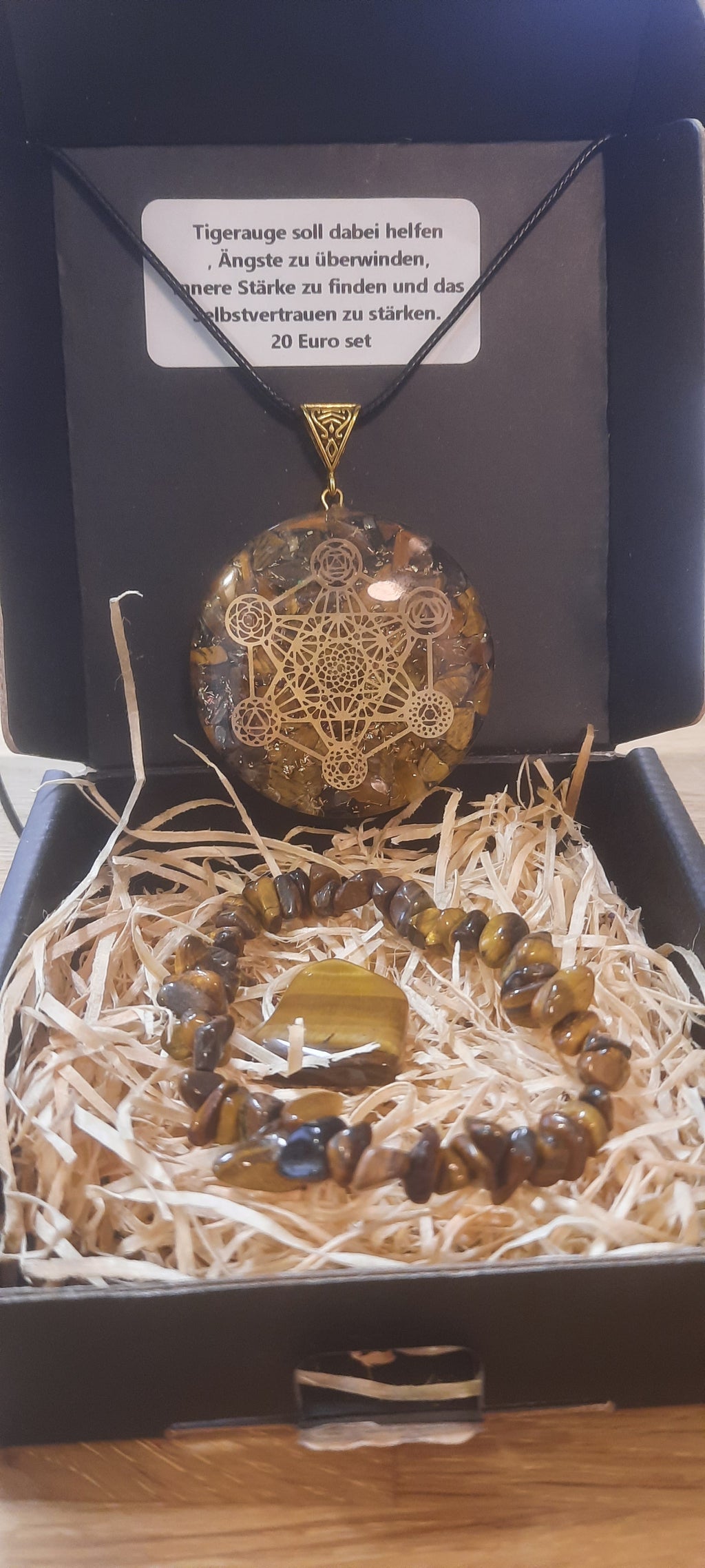Tigerauge SET Kette & Armband