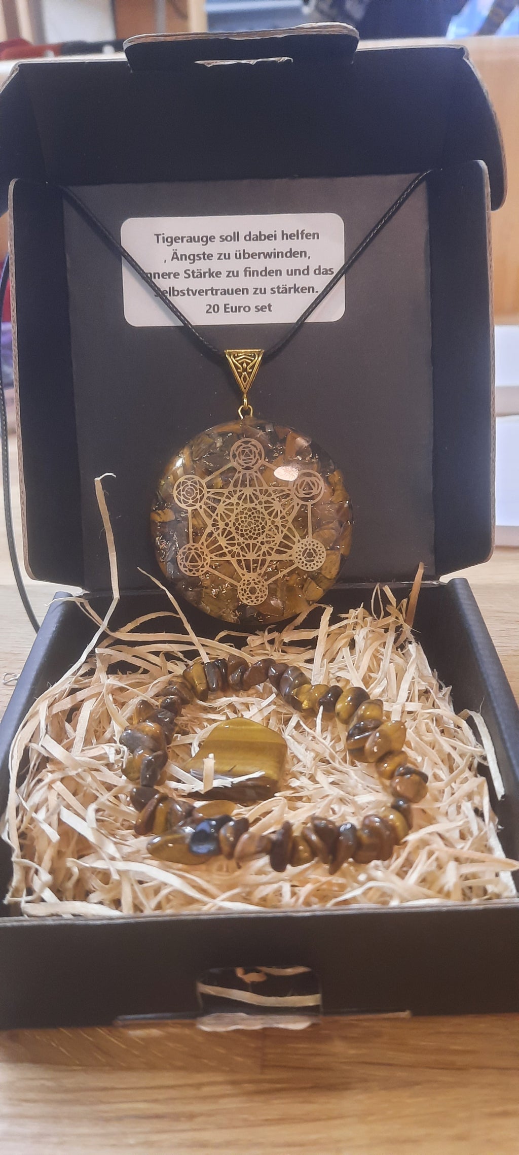 Tigerauge SET Kette & Armband