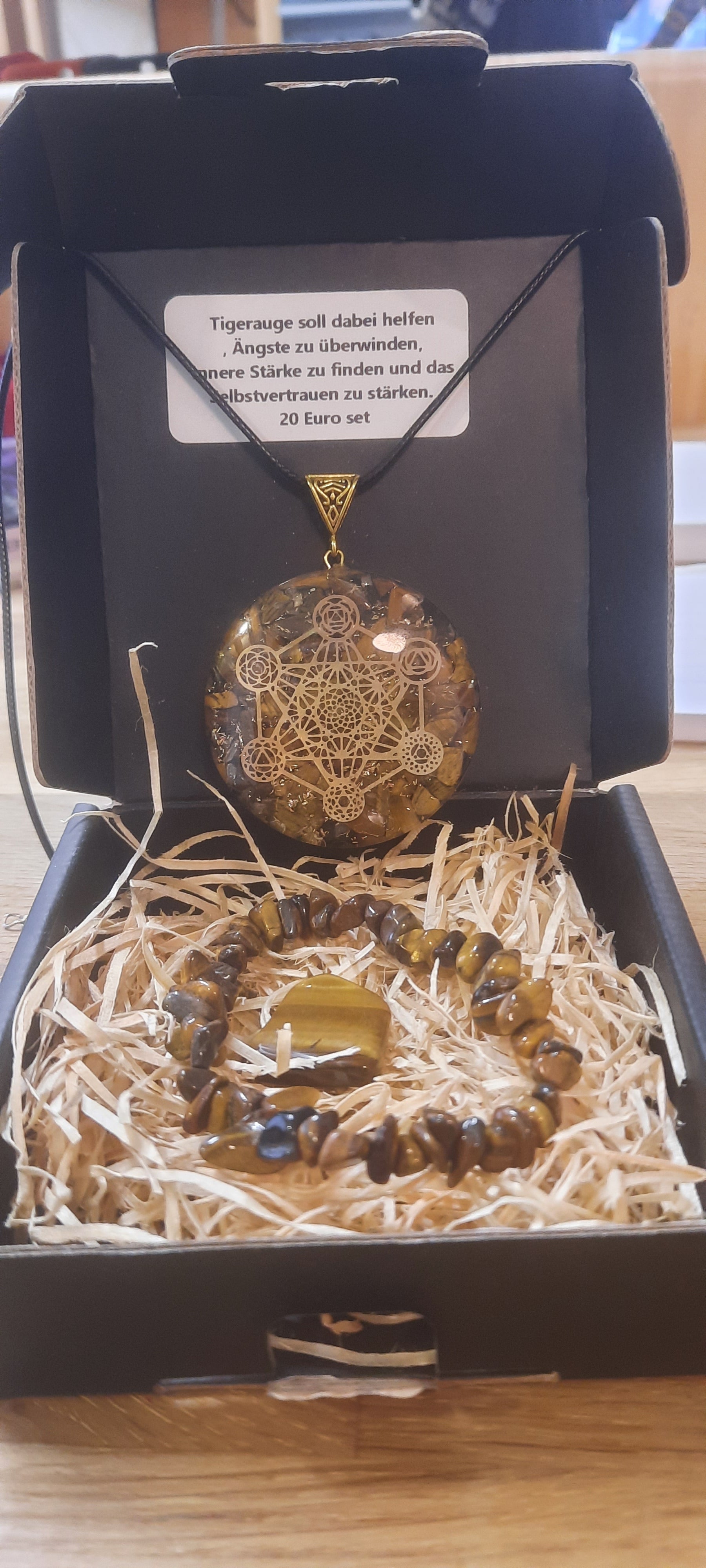 Tigerauge SET Kette & Armband