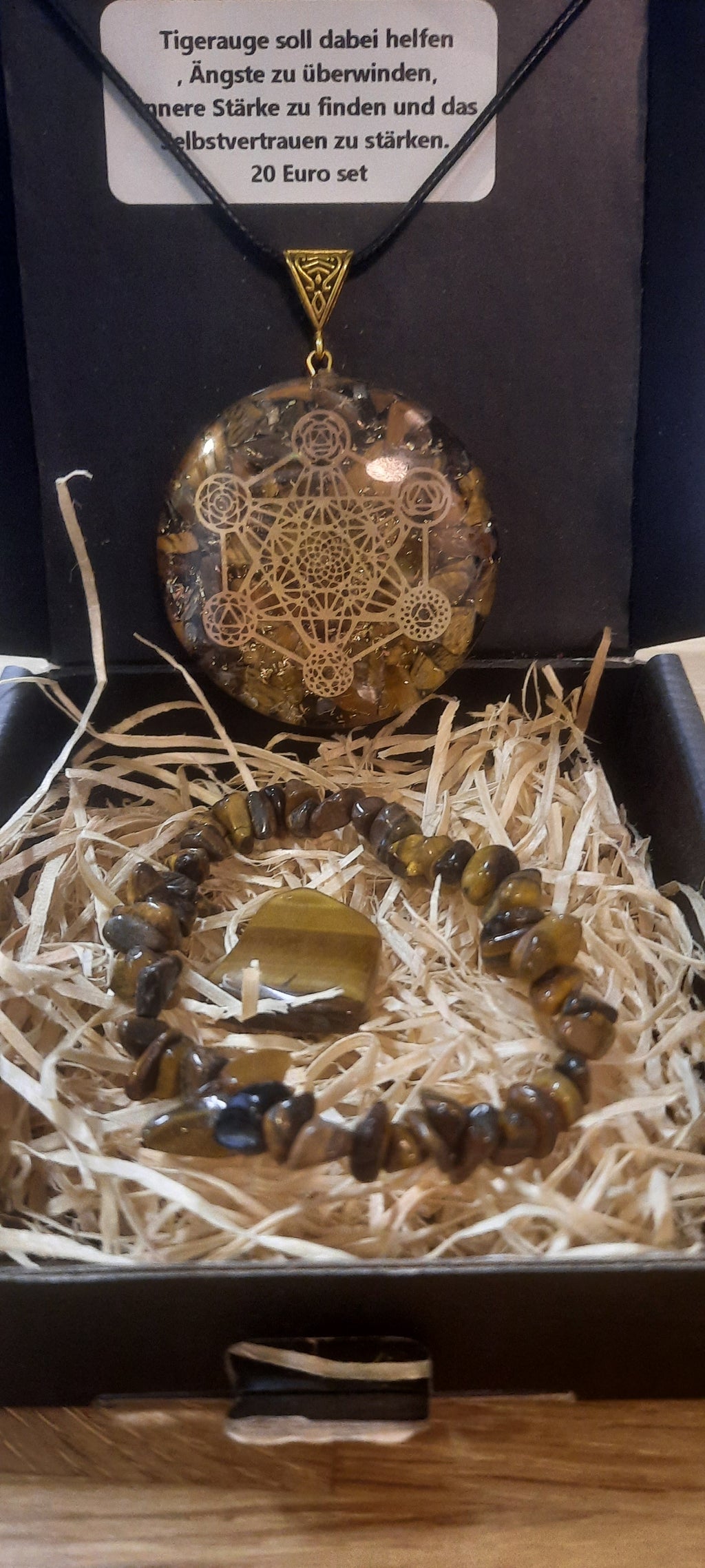 Tigerauge SET Kette & Armband