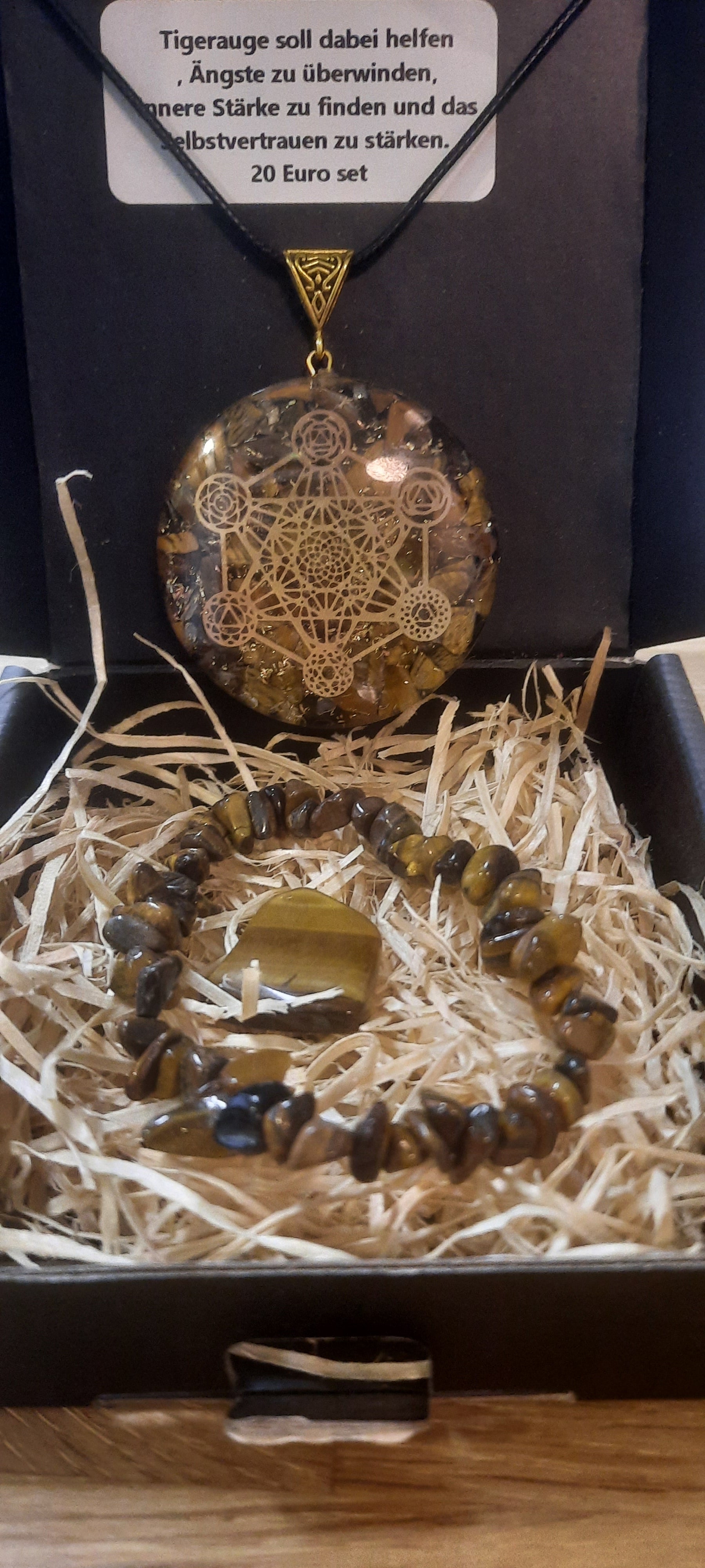 Tigerauge SET Kette & Armband