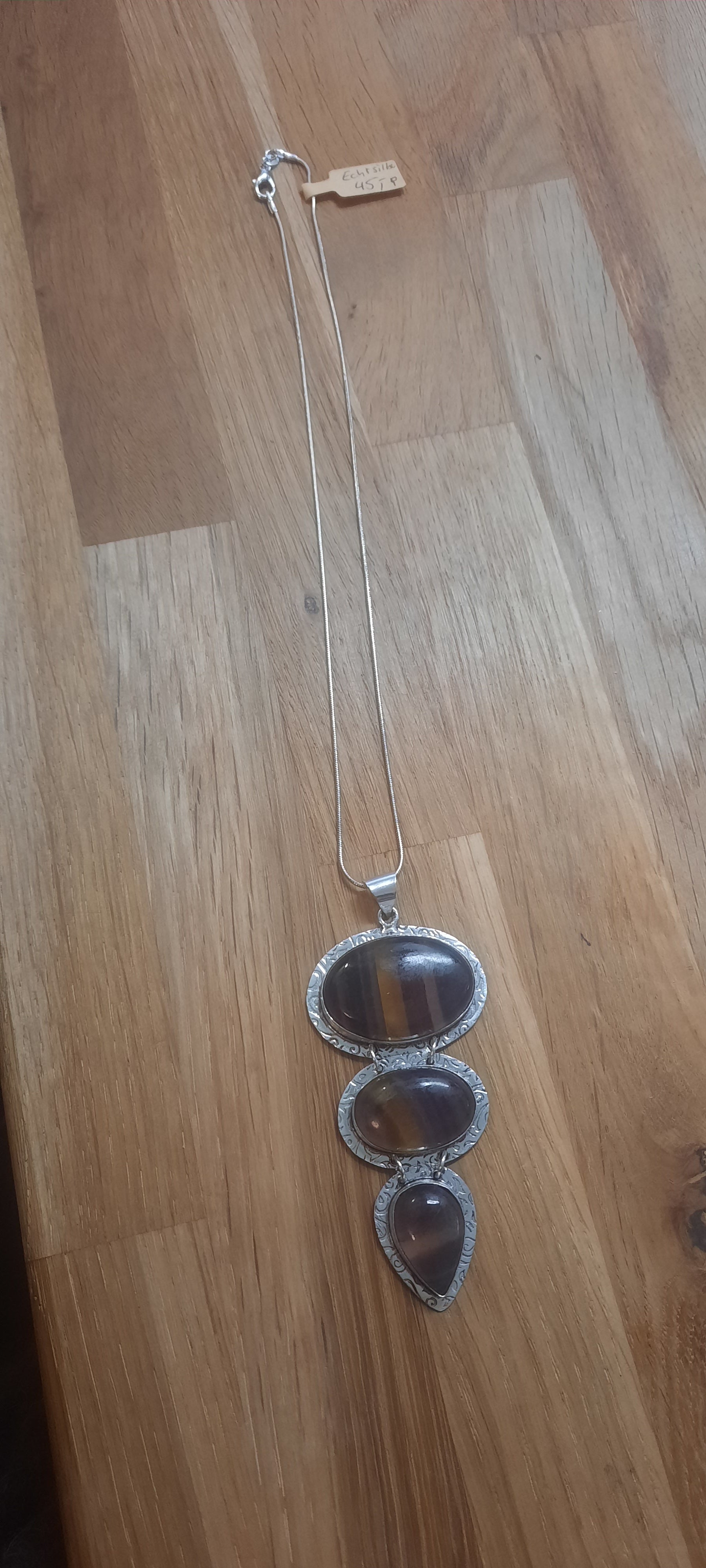 Fluoritstein-Anhänger Mit Kette