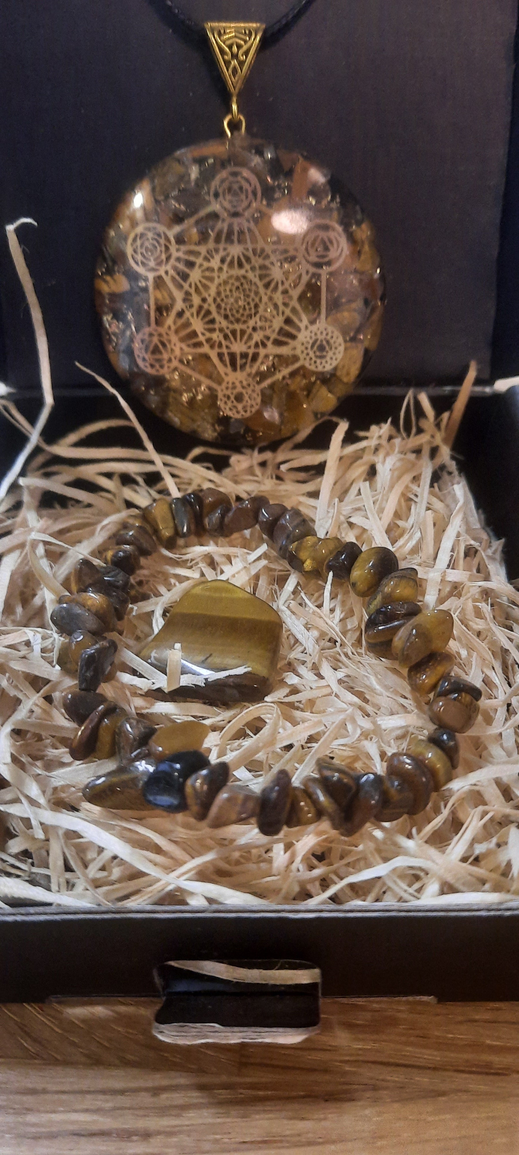 Tigerauge SET Kette & Armband