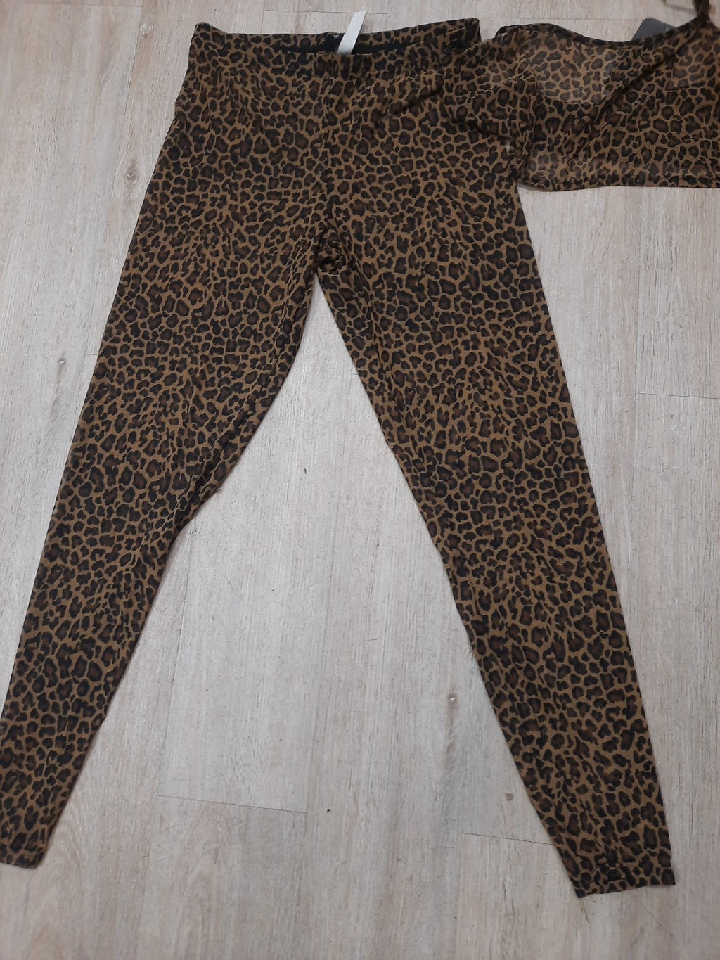 Leggins top Set Leopard Muster Durchsichtig 0