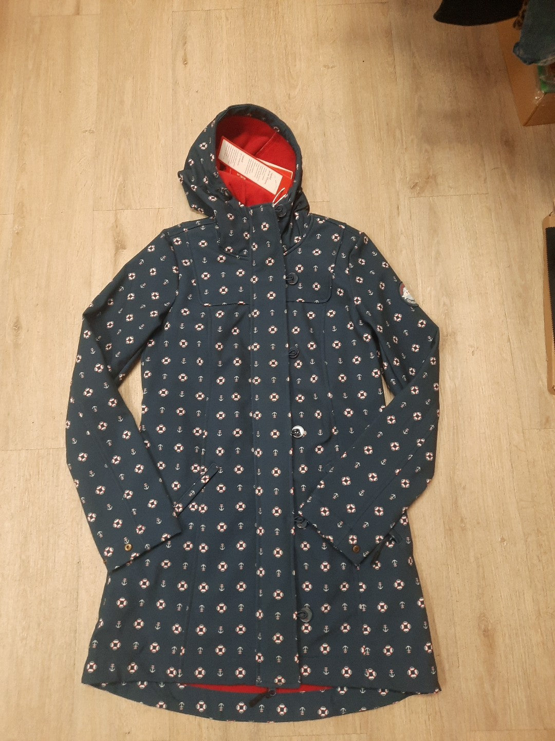 Blutsgeschwister Softshell Parka Regenparka Rettungsring-Anker Motive