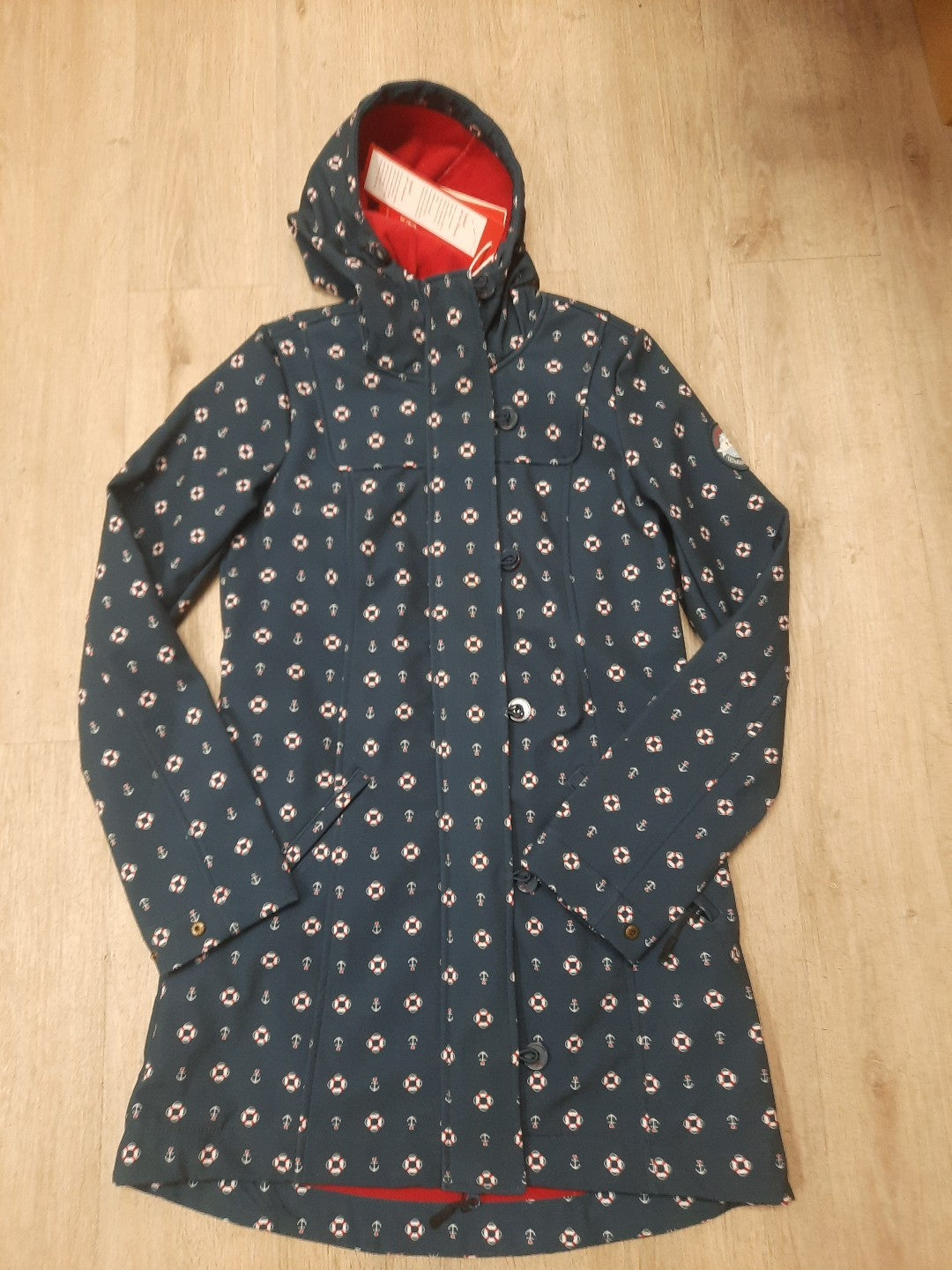 Blutsgeschwister Softshell Parka Regenparka Rettungsring-Anker Motive