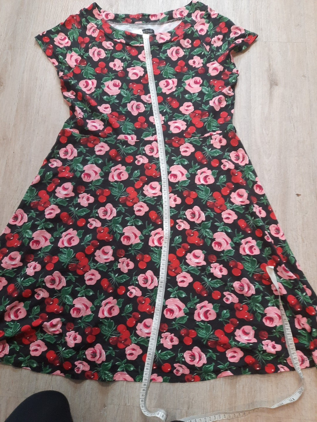 king louie kleid xl BLumen Kirschen Muster