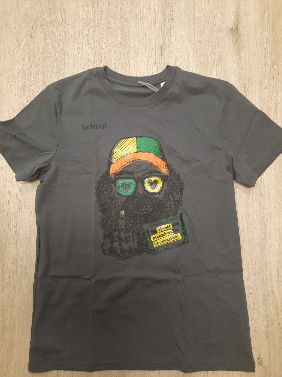 karlskopf T shirt | 100% organic cotton Die Würde des Menschen ist Unantastbar