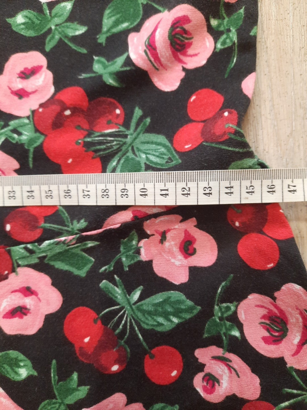 king louie kleid xl BLumen Kirschen Muster