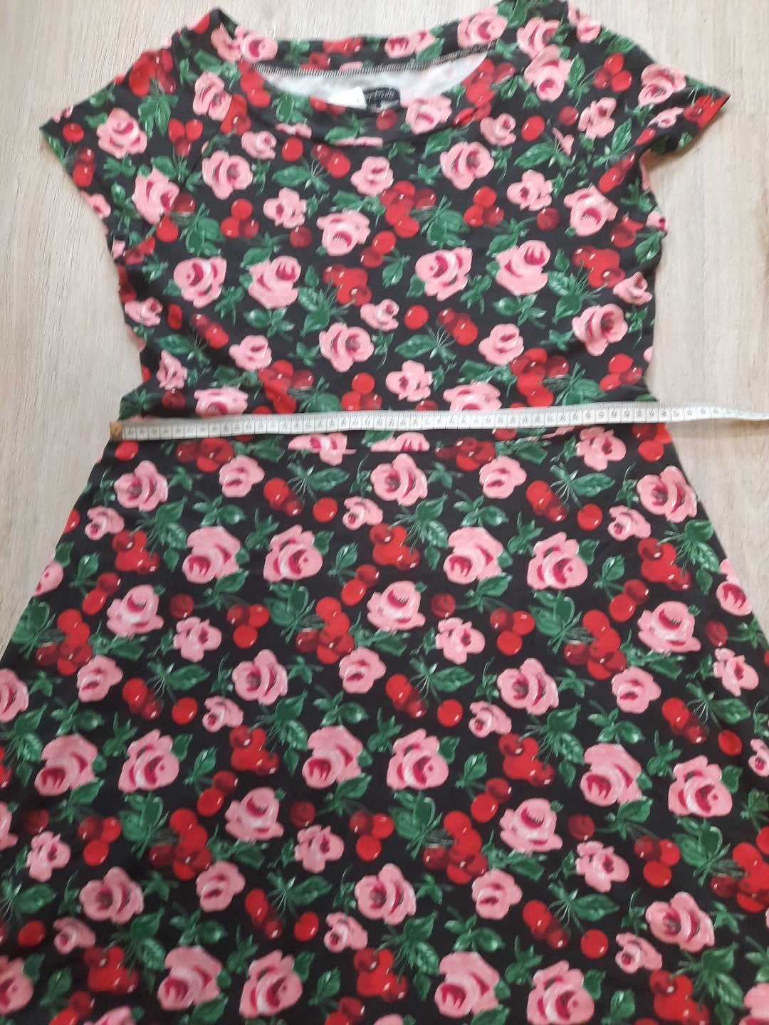 king louie kleid xl BLumen Kirschen Muster