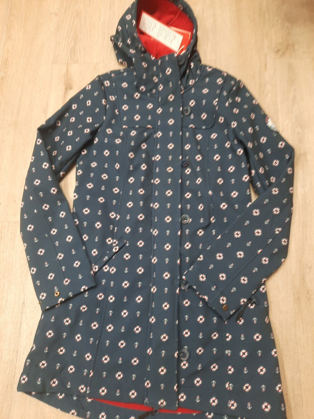 Blutsgeschwister Softshell Parka Regenparka Rettungsring-Anker Motive