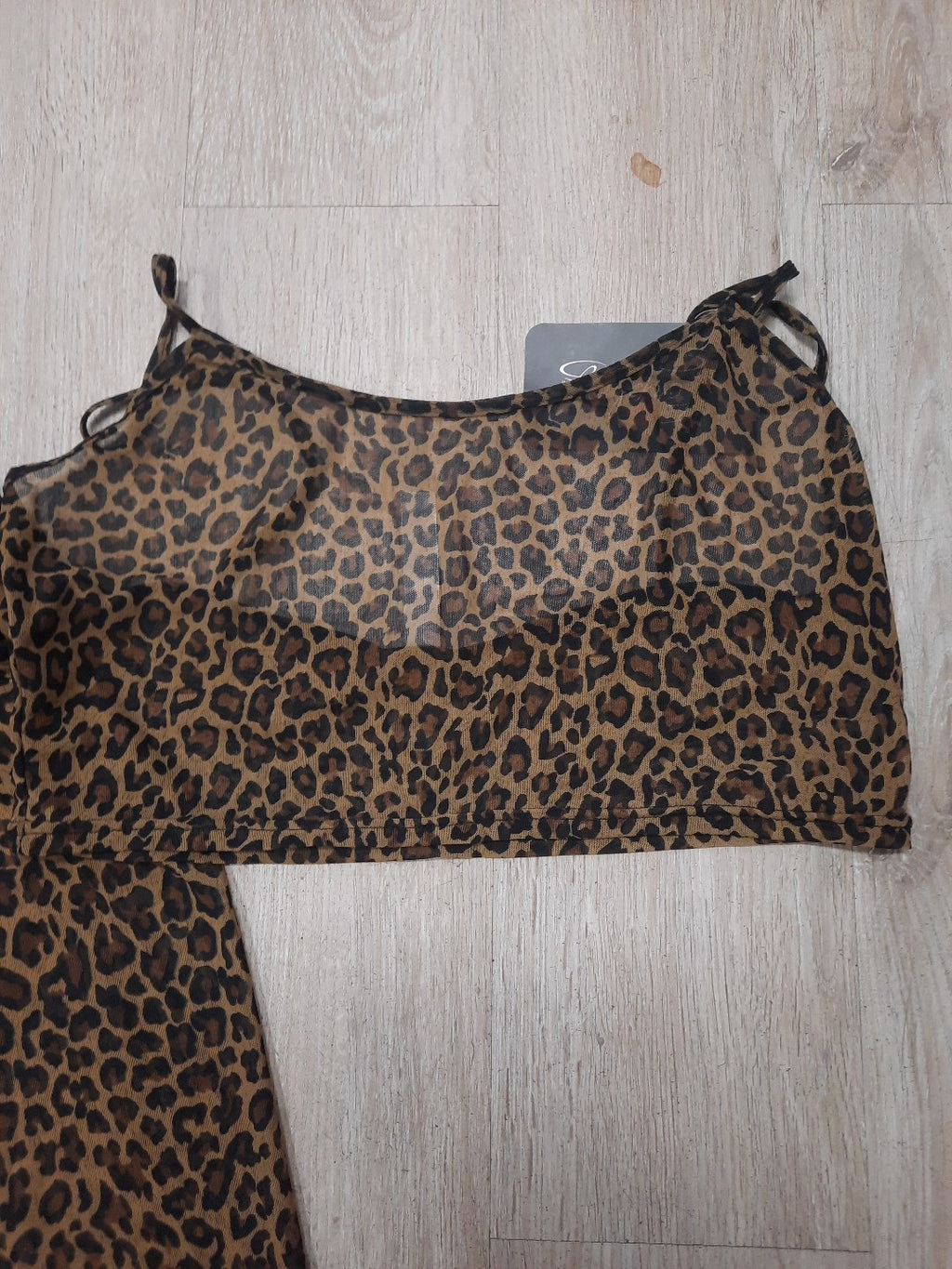 Leggins top Set Leopard Muster Durchsichtig 3