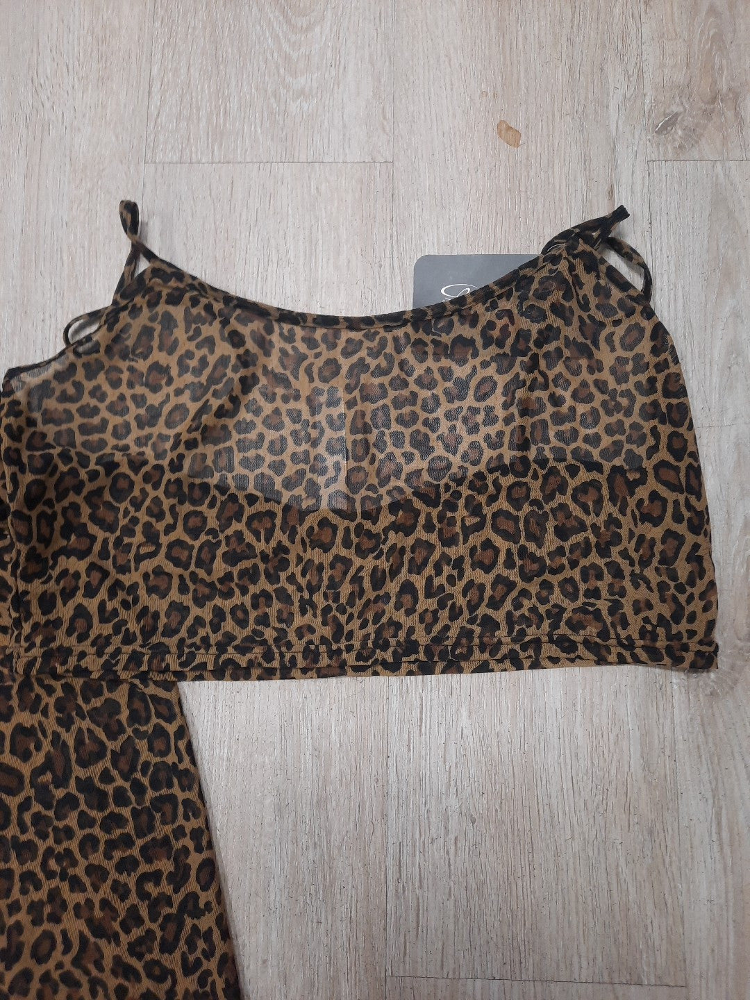 Leggins top Set Leopard Muster Durchsichtig 3