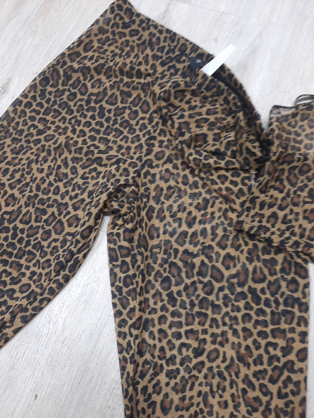 Leggins top Set Leopard Muster Durchsichtig 4